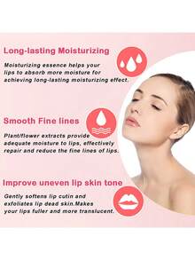 保濕唇貼，1入組長效唇膜唇部護理產品可防止嘴唇乾燥乾裂 - 02 Pink - 查看 7