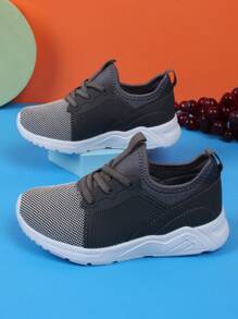 Giày chạy bộ cho bé trai có dây buộc phía trước cho hoạt động ngoài trời - Xám - Xem 1