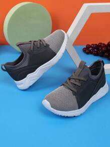 Giày chạy bộ cho bé trai có dây buộc phía trước cho hoạt động ngoài trời - Xám - Xem 3