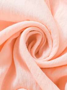 SHEIN Đứa bé gái Thêu hoa Viền Ruffle Áo liền quần & Mũ - Hồng - Xem 4