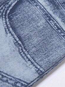 Off Shoulder Crop Top & Leggings - Blue - View 6