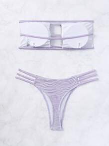 SHEIN Swim Costume da bagno bikini a fascia tinta unita