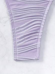 SHEIN Swim Costume da bagno bikini a fascia tinta unita