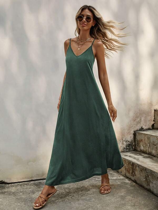 SHEIN LUNE 無地柄 キャミドレス SHEIN JAPAN