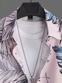 Manfinity RSRT 男士熱帶圖案襯衫不帶T恤 - 彩色 - 查看 3