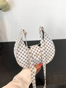 Túi đeo vai đa năng đơn giản đơn giản màu trơn - trắng - Xem 1