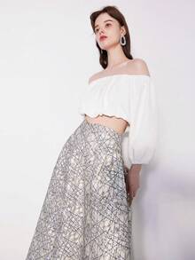 Geo Print Skirt - Multicolor - View 6