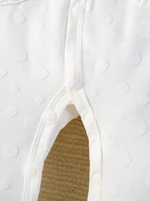 嬰兒女孩荷葉邊雙口袋連身衣和帽子