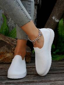 透氣平底一腳蹬運動鞋適用於休閒穿戴