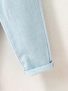 少女紙袋腰牛仔褲