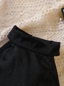 Bộ đồ Em bé Gân đan Quần paper-bag Xếp li Hình học Họa tiết vảy cá Họa tiết Chain - Nhiều màu - Xem 4