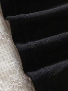 Bộ đồ Em bé Gân đan Quần paper-bag Xếp li Hình học Họa tiết vảy cá Họa tiết Chain - Nhiều màu - Xem 6