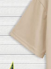 INAWLY 大碼素色圓領T恤