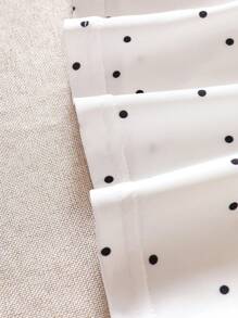 Đứa bé gái Chấm bi & Kỳ lân in Cổ Polo Đầm - trắng - Xem 5