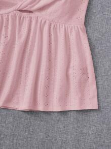 SHEIN EZwear Twist Front Tube Top - Baby Pink - View 5