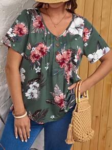 EMERY ROSE Áo thun Plus size Hoa Tất cả trên in Giải trí - Nhiều màu - Xem 1