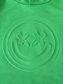 SHEIN 男嬰卡通壓花連帽T恤和短褲套裝 - 彩色 - 查看 6