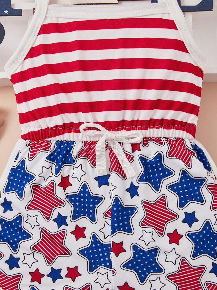 Bebé Mono de tirantes de rayas & americana con estampado de estrella - Multicolor - Añade 5