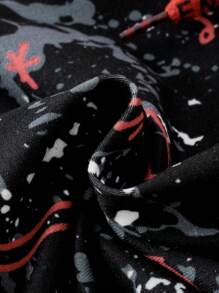 SHEIN 2pcs Set Boys Graffiti Sweatshirt And Pants, Street Style - Multicolor - View 4