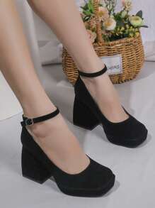 Platform Elegant High Heel Shoes Black - Black - View 5