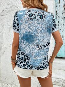 SHEIN LUNE 豹紋印花T恤 - 彩色 - 查看 2