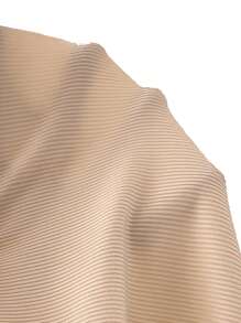 SHEIN Privé Sallad Ordning Kontrast Bindad Randig Elegant Kjol - Kaki - Visa 7