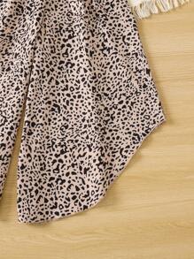 SHEIN Young Girl Printed Off-shoulder Top And Wide Leg Pants Set For A Casual And Fashionable Look In Summer - Multicolor - View 6