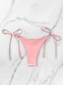 側繫帶泳衣下裝 - 淺粉色 - 查看 3