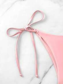 側繫帶泳衣下裝 - 淺粉色 - 查看 6