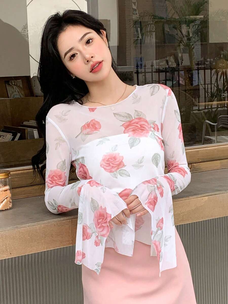 DAZY Áo nữ Hoa Giải trí - Nhiều màu - Xem 1