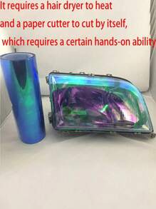 1sheet 30 X 60cm Car Light Color Changing Sticker - Multicolor - View 3