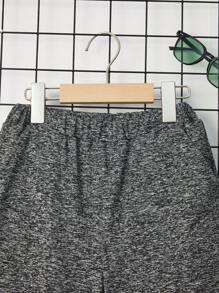 SHEIN 男孩字母圖案二合一長褲 - 彩色 - 查看 5