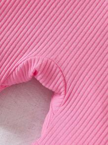 Baby Girl Flap Pocket Vest Jacket & Jumpsuit - Multicolor - View 7