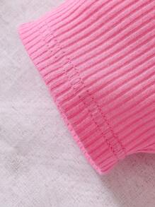 Baby Girl Flap Pocket Vest Jacket & Jumpsuit - Multicolor - View 8