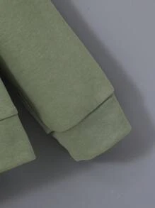 SHEIN 男孩標語和卡通圖案連帽衫