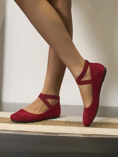 Zapatos planos de ballet antideslizantes de moda para exteriores, otoño 2025