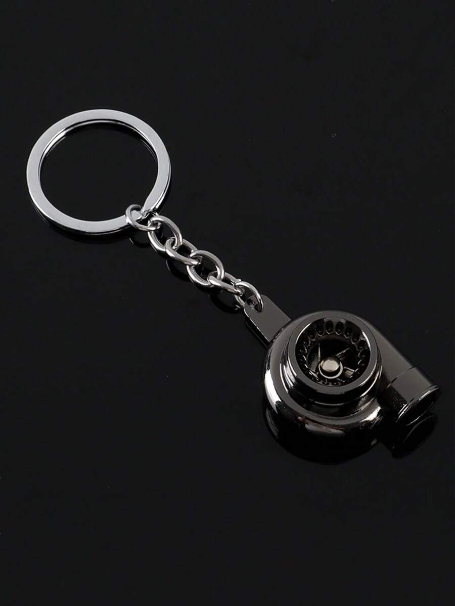 1pc Cute Mini Turbo Charm Keychain - Creative Keychain for Backpacks & Purses Car key chain pendant Auto Accessories - Black - View 1