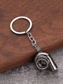 1pc Cute Mini Turbo Charm Keychain - Creative Keychain for Backpacks & Purses Car key chain pendant Auto Accessories - Black - View 2