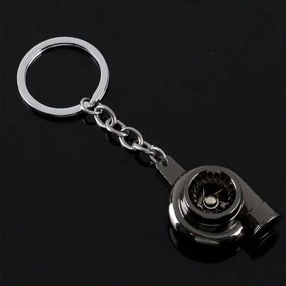 1入組可愛迷你渦輪吊墜鑰匙圈-創意鑰匙圈適用於背包和錢包車鑰匙鏈吊墜汽車配件