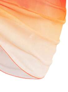 SHEIN Swim Summer Beach Ombre Knot Side Cover Up Skirt