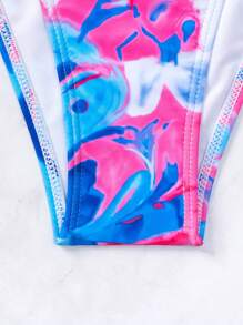 SHEIN Swim Summer Beach Allover Print Tie Side Bikini Set - Multicolor - View 6