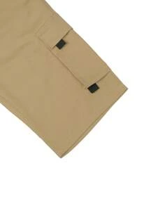 Manfinity Hypemode Loose Fit Men's Cargo Shorts With Flap Pockets, Side Drawstring Waist - Khaki - View 6