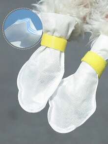 1set Anti-slip Pet Food Cover For Cats & Dogs - White - View 5