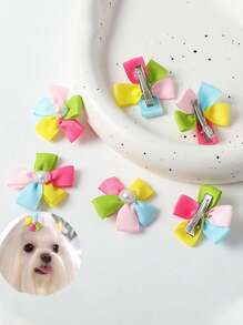 1pc Flower Design Pet Hair Clip For Cats & Dogs - Multicolor - View 1