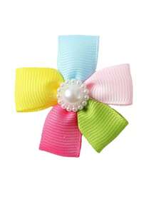 1pc Flower Design Pet Hair Clip For Cats & Dogs - Multicolor - View 3