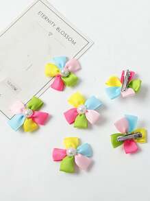 1pc Flower Design Pet Hair Clip For Cats & Dogs - Multicolor - View 4