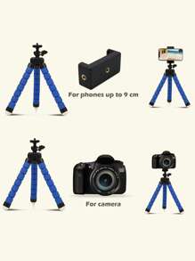Gậy chụp ảnh tự sướng 1pc có giá đỡ ba chân - Màu xanh lam - Xem 4