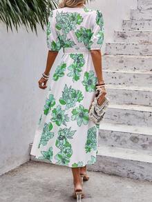 SHEIN LUNE Đầm Hoa Tất cả trên in Boho - trắng - Xem 2