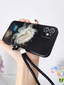 Funda para móvil con patrón floral con acollador - Multicolor - Ver 4