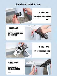 1pc Plastic Pet Litter Shovel For Cat For Cleaning - Multicolor - View 5